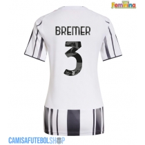 Camisa de time de futebol Juventus Gleison Bremer #3 Replicas 1º Equipamento Feminina 2025-26 Manga Curta